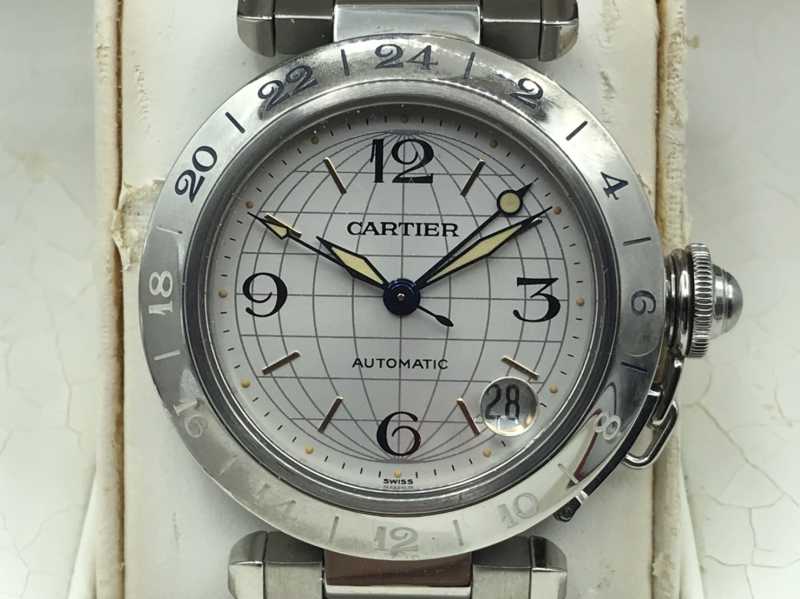 カルティエ　買取　パシャC　メリディアン　GMT　W31029M7